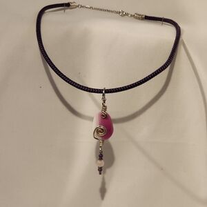 Up-cycled Wire Wrapped Dyed Agate with Genuine Rose Quartz And Amethyst